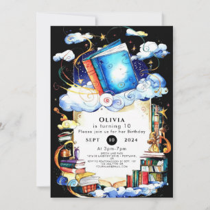 Kids Watercolor Fun Storybook Birthday Invitation