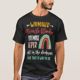 Kids Waymaker Miracle Worker Rainbow, Christian T-Shirt