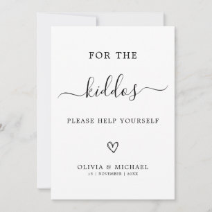 Kids Wedding Activity Sign – For the Kiddos Invitation