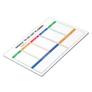 Kids Weekly To Do Planner Notepad