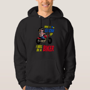 Kids When I Grow Up I Will Be A Biker Children's M Hoodie