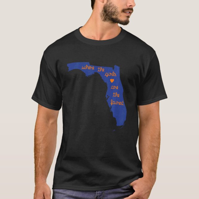 Kids Where The Girls Are The Fairest Gator State O T-Shirt (Front)