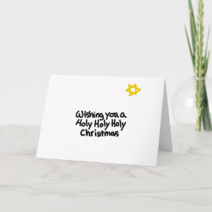 Kids Whimsical simple white Christmas holiday  Card