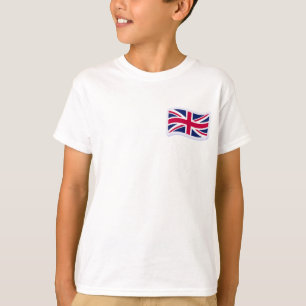 Kids White T-Shirts w/ Union Jack