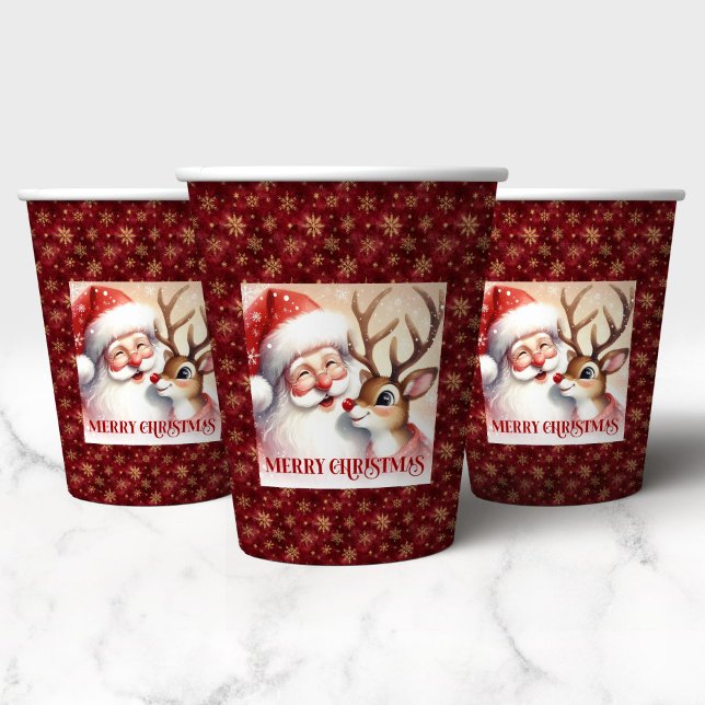 Kids Winter Holiday Cups Santa and Rudolph (Kids Winter Holiday Cups Santa and Rudolph)
