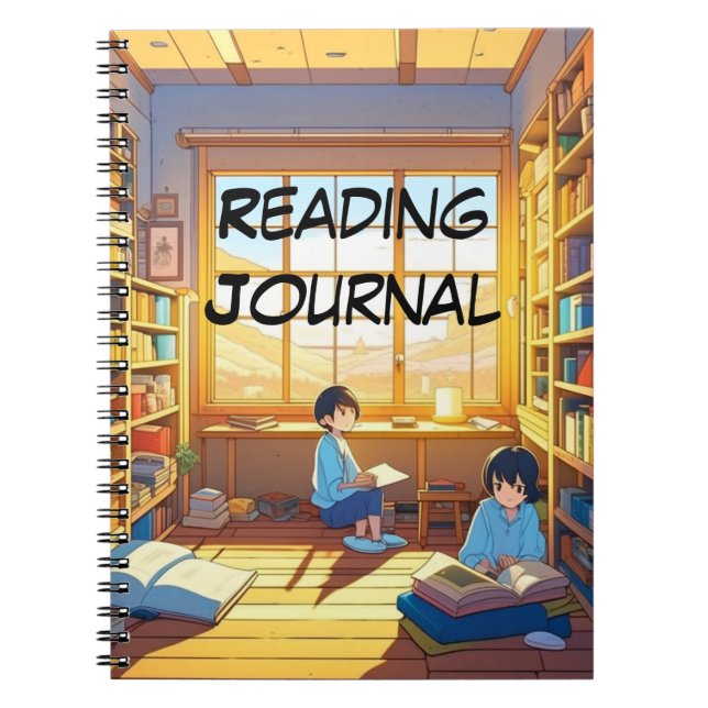 Kids with books reading journal Anime style (Front)
