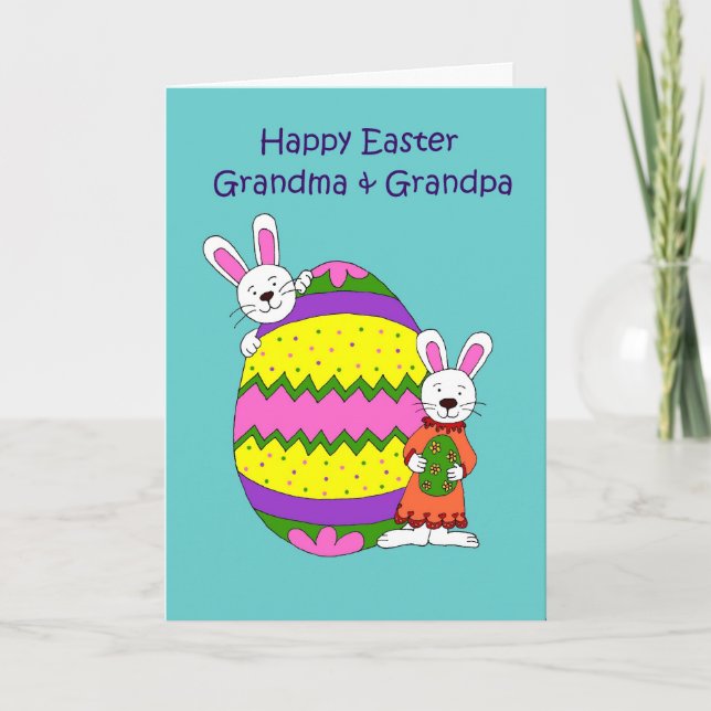 Kids with Easter egg Holiday Card (Front)