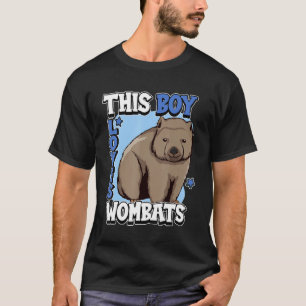 Kids Wombat Quote Australia This Boy Loves Wombats T-Shirt