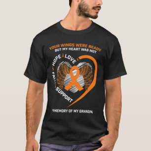 Kids Women Men Memory Of My Grandpa Leukaemia Awar T-Shirt
