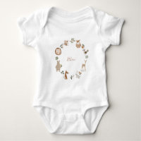 Kids Woodland Animals Personalised Name Watercolor