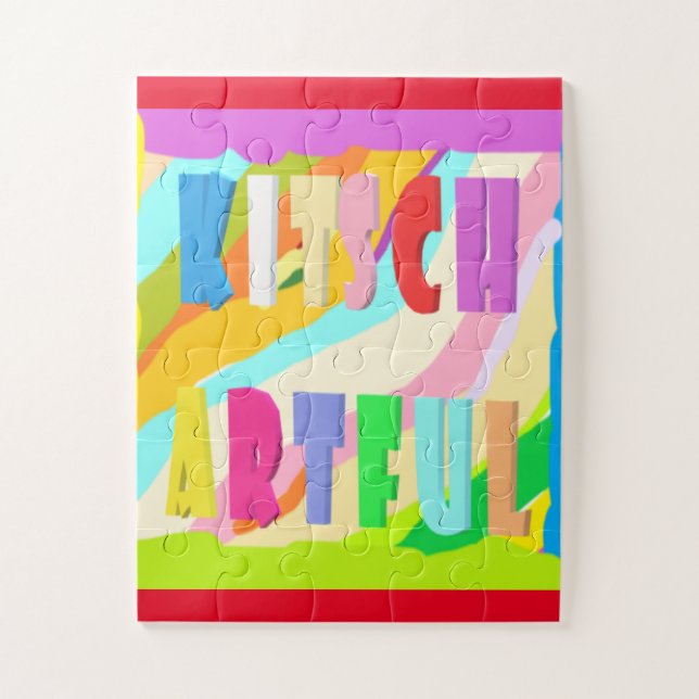 Kids word education puzzle big bright bold colours (Vertical)