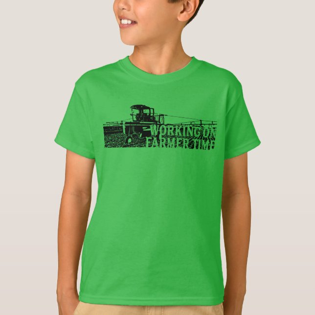 Kids: Working on Farmer Time tee (Front)