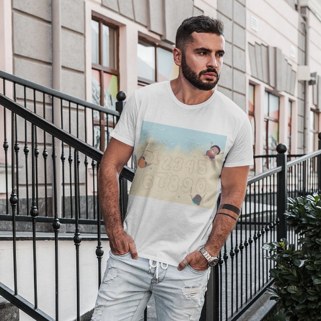 Kids Writing Numbers In The Sand T-Shirt (Creator Uploaded)