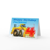 Kid's Yellow Digger 4th Birthday