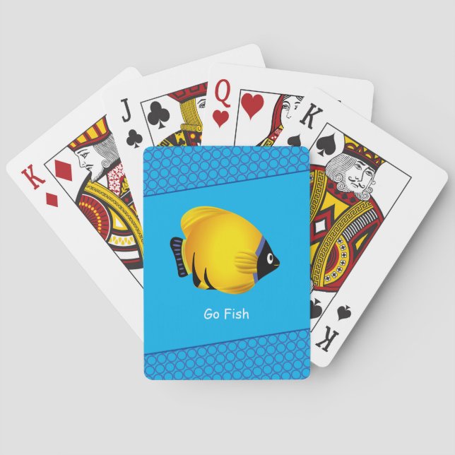 Kid's Yellow Fish Playing Cards (Back)
