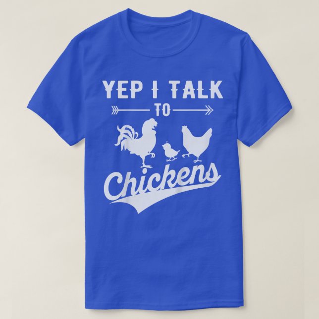 Kids Yep I Talk To Chickens, Funny Farmer Chicken  T-Shirt (Design Front)