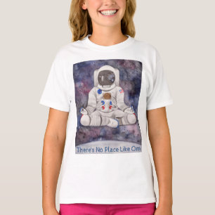Kids Yoga Astronaut No Place Like Om T-shirt