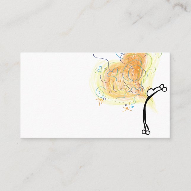 Kids Yoga Teacher Love Business Card (Front)