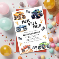 Kids Young Wild And Three Monster Trucks