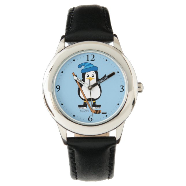 Kids Youth Hockey Penguin Player Watch (Front)