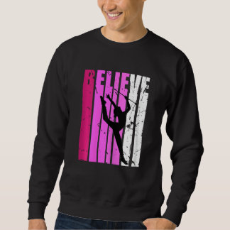 Kids Youth Rhythmic Gymnastics Life Pink Inspiring Sweatshirt