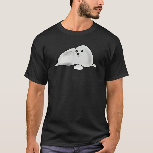 Kids Youth Teens Cute Arctic Harp Seal for Animal  T-Shirt (Front)
