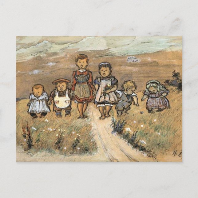 Kids - Zille - Vintage Motive Postcard (Front)