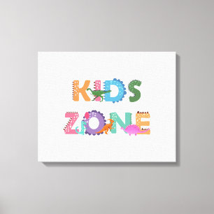 Kids Zone Dinosaurs Canvas Print
