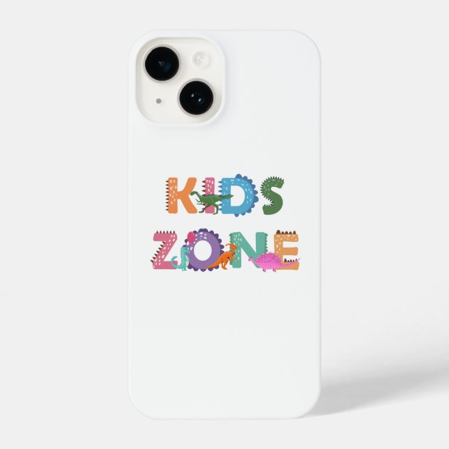 Kids Zone Dinosaurs iPhone Case (Back)