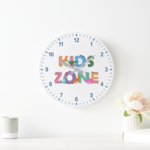 Kids Zone Dinosaurs Large Clock