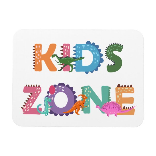 Kids Zone Dinosaurs Magnet (Horizontal)