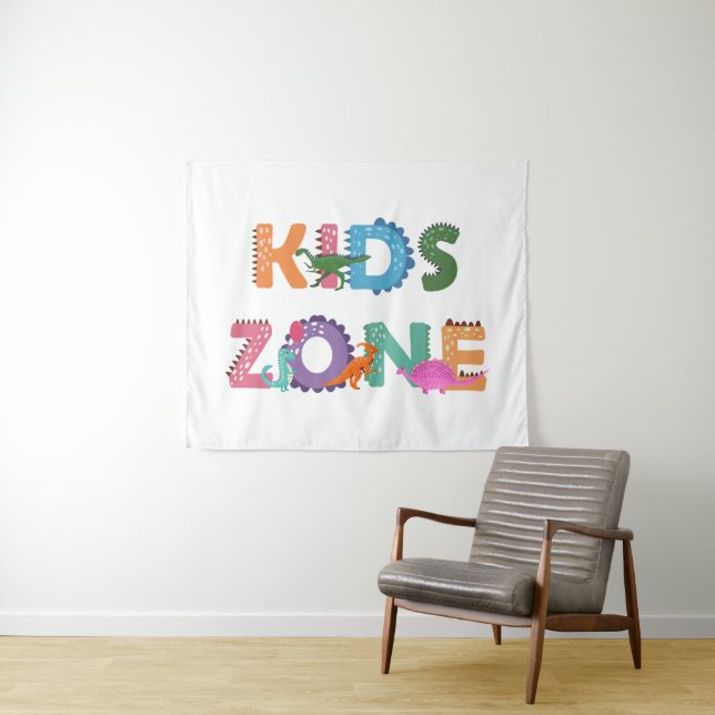 Kids Zone Dinosaurs Tapestry (In Situ (Horizontal))