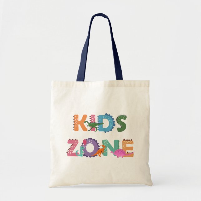 Kids Zone Dinosaurs Tote Bag (Front)