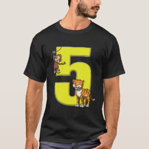Kids Zoo Birthday Party 5 Jungle Safari 5Th Birthd T-Shirt