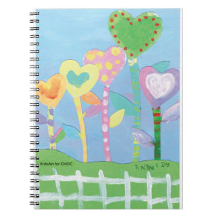KidsArt for CHOC - Hearts with Picket Fence Notebook