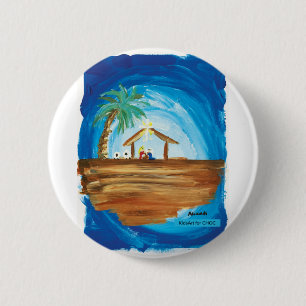 KidsArt for Choc - Peace on Earth  6 Cm Round Badge