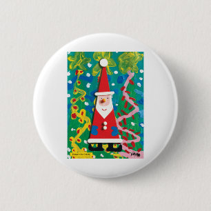 KidsArt for CHOC - Santa's Winter Wonderland 6 Cm Round Badge