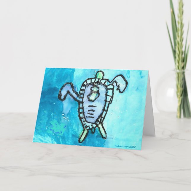 KidsArt for CHOC - Sea Turtle Note Card (Front)