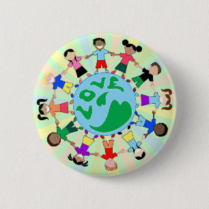 KidsLoveGlobe 6 Cm Round Badge