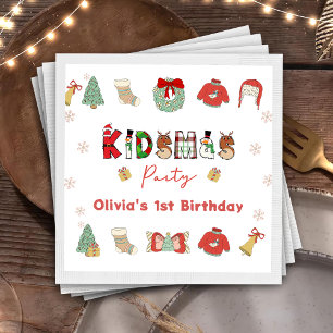Kidsmas Party Winter Christmas Birthday Napkins