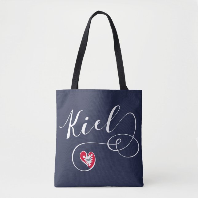 Kiel Heart Grocery Bag, Germany Tote Bag (Front)