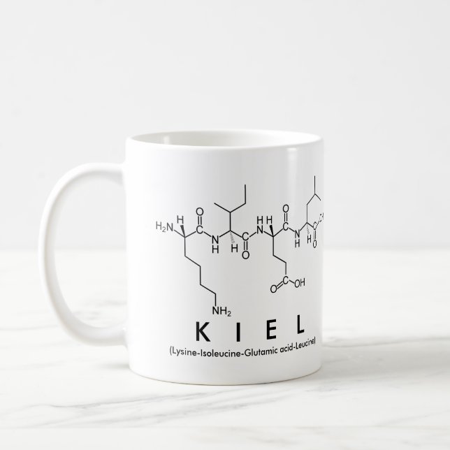 Kiel peptide name mug (Left)