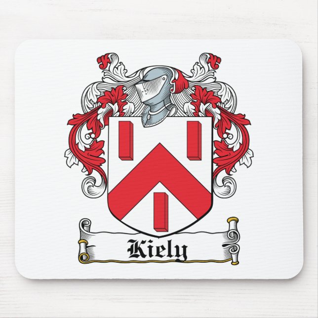 Kiely Family Crest Mouse Mat (Front)