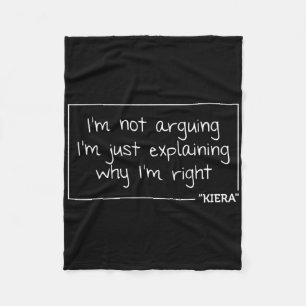 Kiera Gift Quote Personalised Name Funny Birthday Fleece Blanket