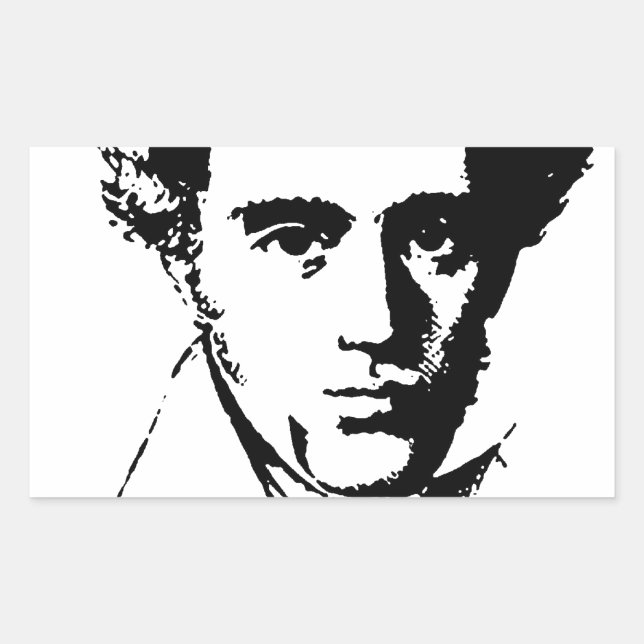 Kierkegaard Rectangular Sticker (Front)