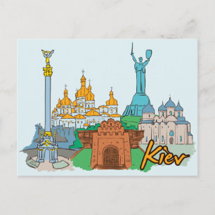 Kiev, Ukraine Famous City Postcard