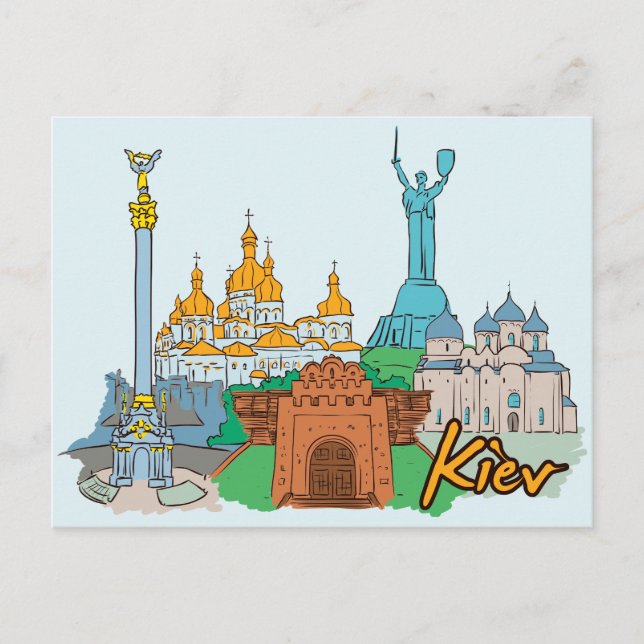 Kiev, Ukraine Famous City Postcard (Front)
