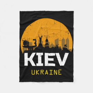 Kiev Ukraine - Uni - Black - Small - Short Sleeve  Fleece Blanket