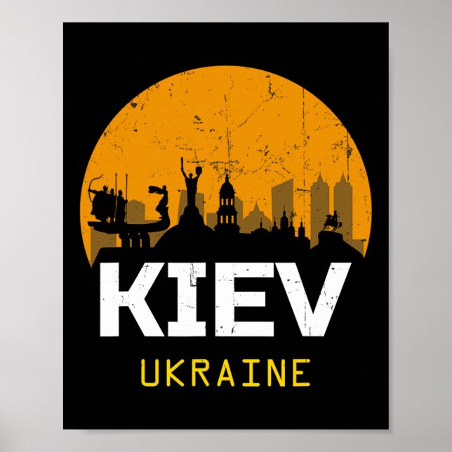 Kiev Ukraine - Uni - Black - Small - Short Sleeve  Poster (Front)