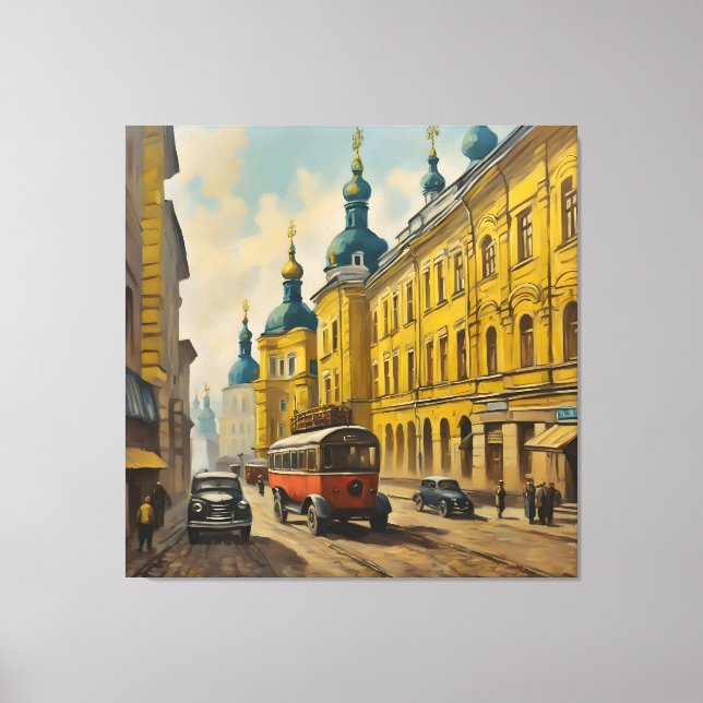 Kiev Ukraine watercolor Canvas Print (Front)